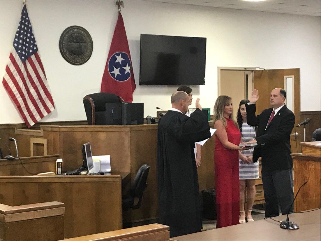 Swearing in Chad Partin